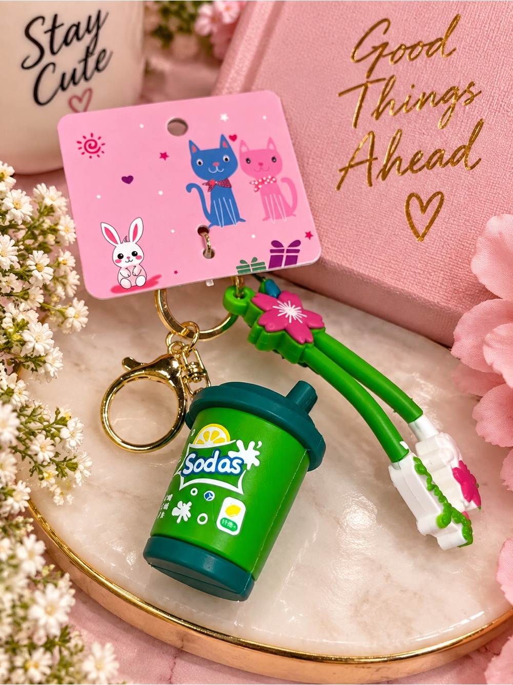 Cute Kawaii Sodas Keychain / Bag Charm